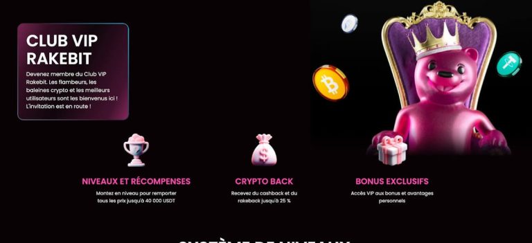 Rakebit Casino club VIP