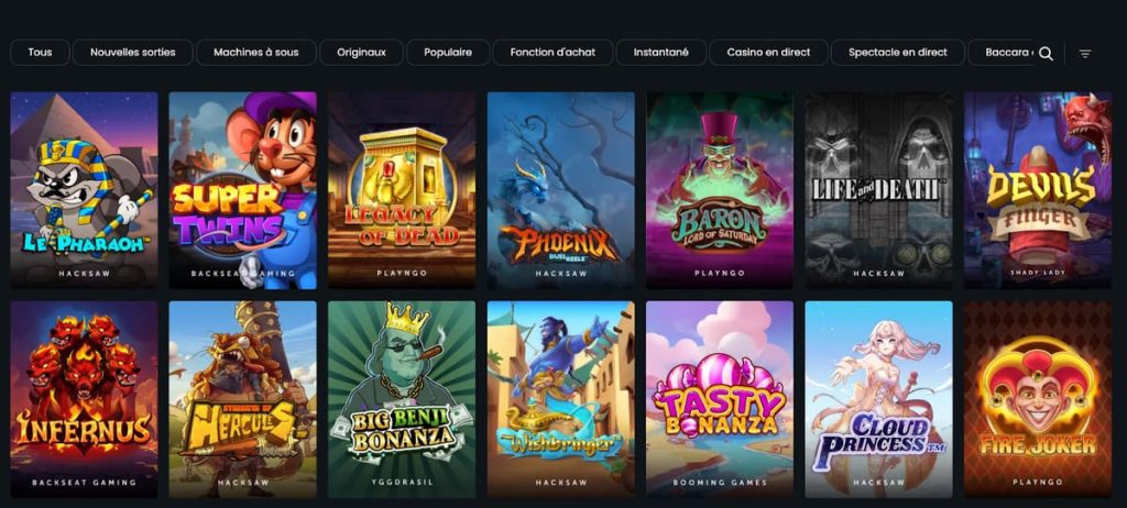 Rakebit Casino jeux
